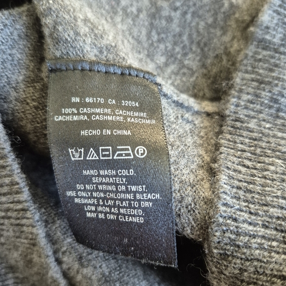 Anthro|Moth Sweater Dress 100% Cashmere Gray Turtle Neck Long Sleeve Size XS - Picture 5 of 8